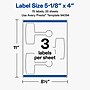 Avery Laser/Inkjet Sealing Labels, 5-1/8" x 4", Clear, 75 Labels/Pack (19479370693)~#|#~9A5AD691-A5DA-4623-A947A02C9FBADB24_sc7