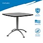 ICEBERG CafeWorks Square Cafe Table, 36"D x 36"W, Graphite/Silver (65618)~#|#~9A5CC3D3-7AE6-4897-BB4FC51ED1209415_sc7