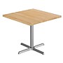 Flash Furniture Bennett Square Shaped Wooden Commercial Indoor Table, 36" x 36", Natural Top/Silver Base (GSFSQ36NTT3030S)~#|#~9A5E4988-0937-4F3D-AB1FD4B371A08D44_sc7