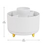 Mind Reader 5-Compartment Rotating Plastic Pen Holder, White (SPINPEN-WHT)~#|#~9A6045D7-0751-4A69-8952A2C5E6E8072F_sc7