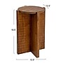 Storied Home Paulownia Wooden Round Accent Table, Brown (EC1710)~#|#~9A647B17-E8B3-4D42-98D41103AEDFDA38_sc7