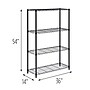 Honey-Can-Do 4-Tier 250lb. Capacity Shelving Unit, Black (SHF-01908)~#|#~9A6484C3-C238-4567-93FDCEB95D92BBAE_sc7