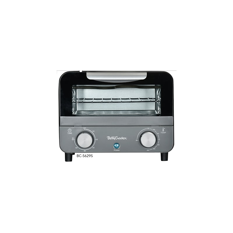 Betty Crocker 7 L. Mini Toaster Oven, Black/Gray (BC-5629S) image 1