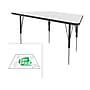 Correll Trapezoid Activity Table, 60" x 30", Height-Adjustable, Frosty White/Black (A3060DE-TRP-80)~#|#~9A65CFCD-2FF3-4ED0-8369B35B1C0F84DF_sc7