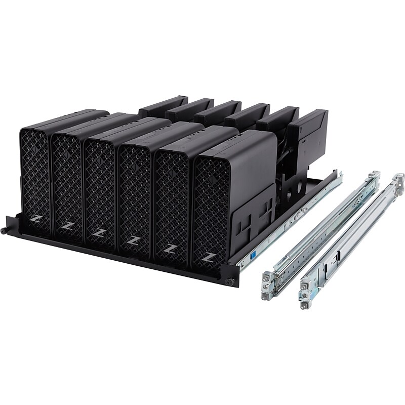 HP Z2 Mini G9 Rail Rack Kit, Black (6C1U0AA) image 1