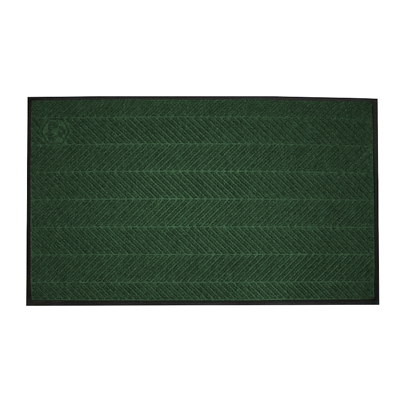 M + A Matting WaterHog Max Herringbone Classic Commercial Wiper/Scraper Entrance Floor Mat, 3' x 10', Southern Pine image 1