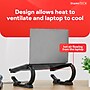 Staples TECH 14.75 x 11.25 Steel Adjustable Laptop Stand, Black (51232)~#|#~9A69582B-B214-4409-A034589E3D1F81D5_sc7