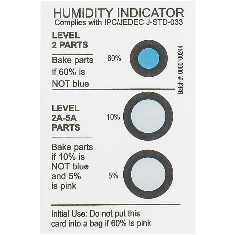 SI Products 5-10-60% Humidity Damage Indicator, White, 125/Carton (DES162) image 1