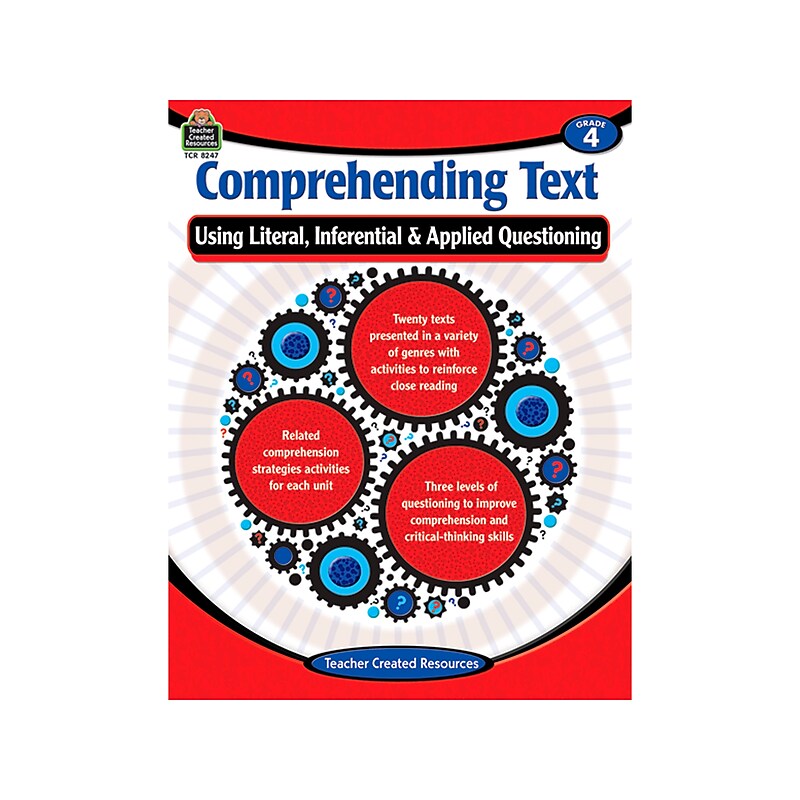 Teacher Created Resources Comprehending Text Using Literal, Inferential, and Applied Questioning Workbook (TCR8247) image 1