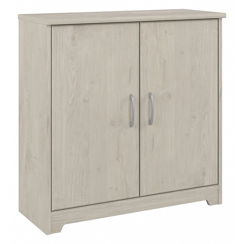 Bush Furniture Cabot 30H Storage Cabinet with 2 Shelves, Linen White Oak (WC31198) image 1