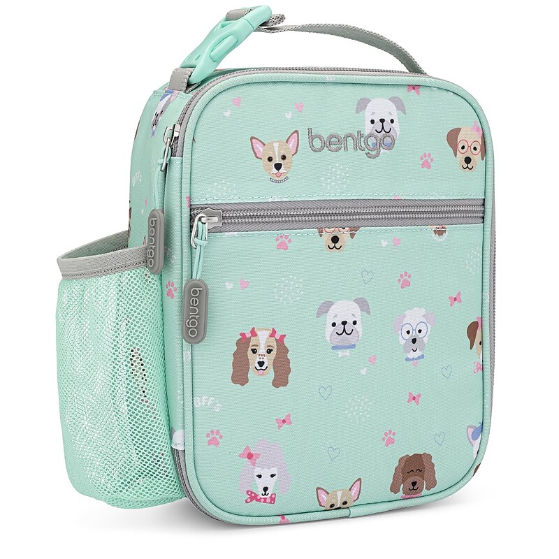 bentgo Kids Insulated Lunch Bag, 2-Compartment, Puppy Love (BGKDBG-PPY) image 1
