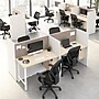 Bush Business Furniture Hustle 60"W 2 Person Back to Back Cubicle Panel Workstation, White/Natural Elm (HUS032WHNE)~#|#~9A8091BE-BE57-4290-AD1A69639DA9CD09_sc7