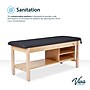 Aristo Wood H-Brace Physician Exam Table with Shelf, Cabinet, Paper Cutter, and Holder, 500lbs. Capacity, Black ~#|#~9A82788C-D76E-48C4-9EFEBD7B67381F80_sc7