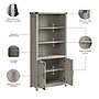 Bush Furniture Knoxville 72"H 5-Shelf Bookcase with Doors, Cottage White (CGB132CWH-03)~#|#~9A856695-8F31-4E2D-969EF2FDE909716D_sc7