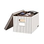 Bankers Box Stor/File Medium Duty 60% Recycled FastFold Corrugated File Box with Lid, Letter/Legal Size, Black/Gray, 4/Carton~#|#~9A967D65-806C-4AF5-8B9458C0655A2749_sc7