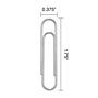 Staples Smooth Jumbo Paper Clips, Silver, 100 Clips/Pack (A7026600A)~#|#~9A97418F-20FB-4958-BAB59F3D961FA38A_sc7