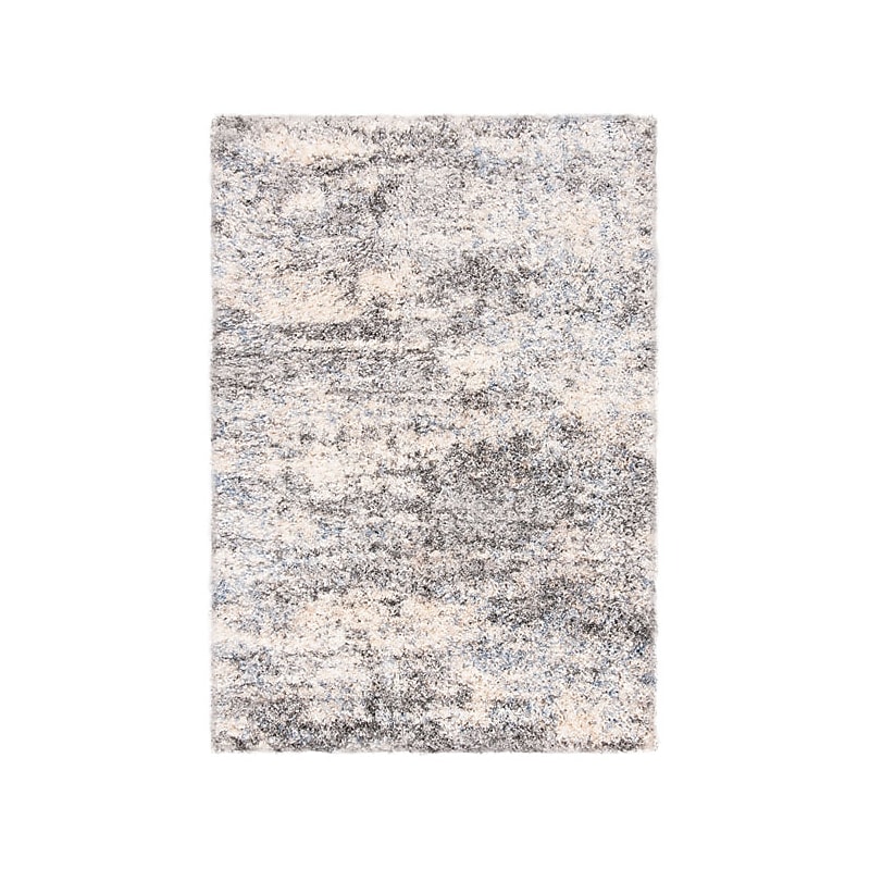 Safavieh Berber Shag Collection 4' x 6' Rectangle Indoor Area Rug, Machine Made, Grey Blue/Cream (BER219G-4) image 1