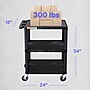 Luxor ENDURA 3-Shelf Utility Cart, Black (HE34-B)~#|#~9AA2072C-6B6C-4AB2-A0764B61ADAB66EA_sc7