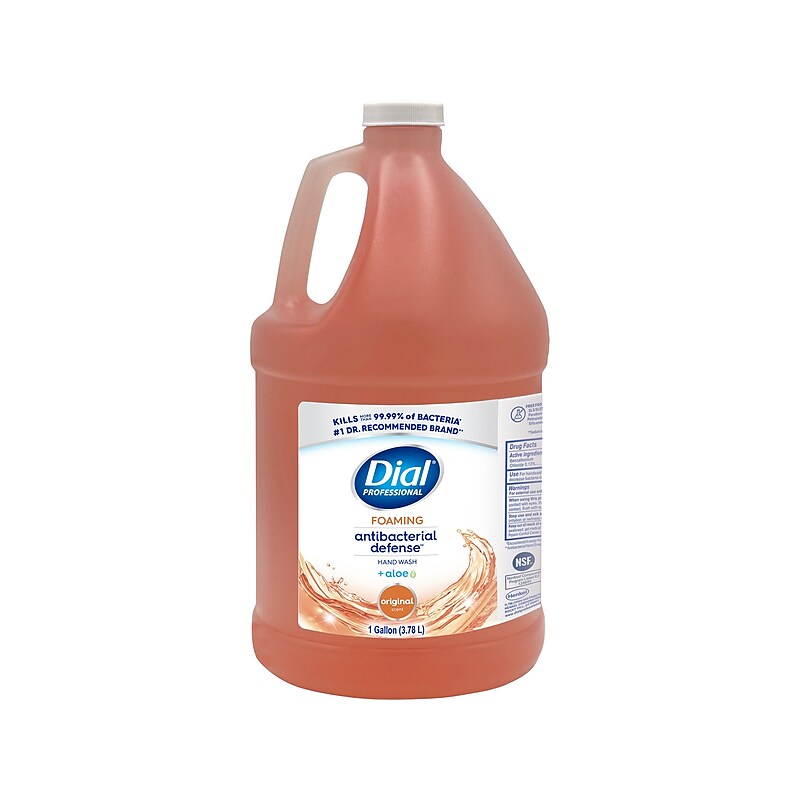 Dial Professional Antibacterial Defense Foaming Hand Soap Refill, Original Scent, 1 Gal., 4/Carton (17000354521) image 1