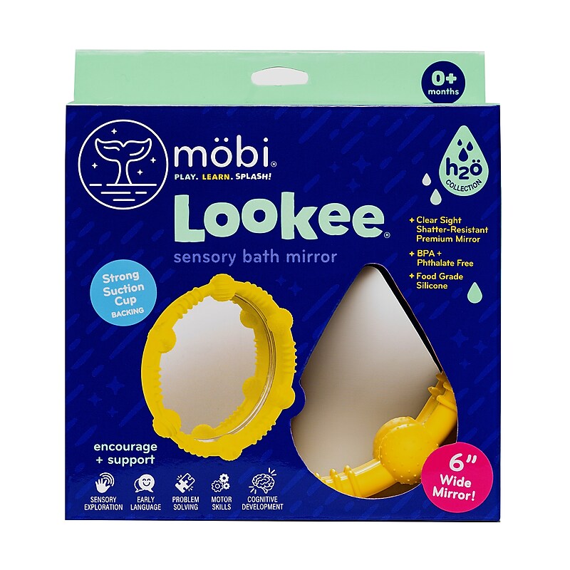 Mobi Lookee Sensory Bath Mirror, Yellow (MGMLOOK1) image 1