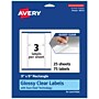 Avery Laser/Inkjet Multipurpose Labels, 5" x 3", Glossy Clear, 75/Pack (94213)~#|#~9AABCD97-6F95-476D-A3191D622CD40937_sc7