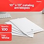 Staples Clasp & Gummed Catalog Envelopes, 10"L x 13"H, Bright White, 100/Box (570231N)~#|#~9AB4797E-631F-4BD0-A0BDD7F74D0F2D46_sc7