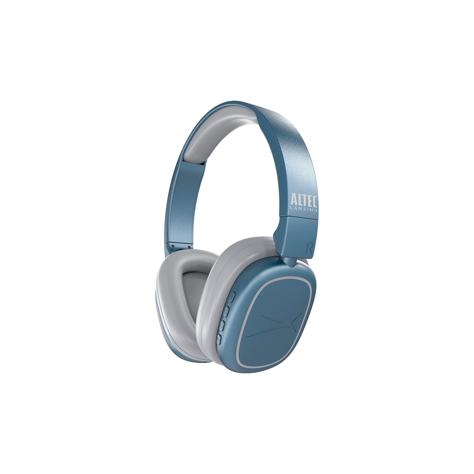 Altec Lansing Wireless Active Noise Canceling Over-Ear Headphones, Bluetooth, Blue (MZX5501-MBLU-STK-6) Simolary simolary.com