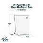 Viva Comfort Biohazard Steel Step Trash Can, 13 Gallon, White (ME992-13-W)~#|#~9AC32718-28A4-456F-B3D03C8E6E72F7E2_sc7