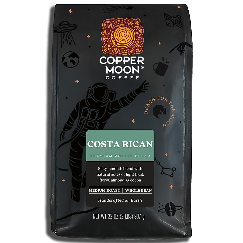 Copper Moon Costa Rican Beans Coffee, Medium Roast, 2 lb. (260138-BAG) image 1