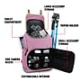 GOgroove Camera Backpack with Tablet Compartment, Pink (GGBCCBM100PKEW)~#|#~9AC6852C-6D6E-4BDC-8A0E323196EA3EDF_sc7