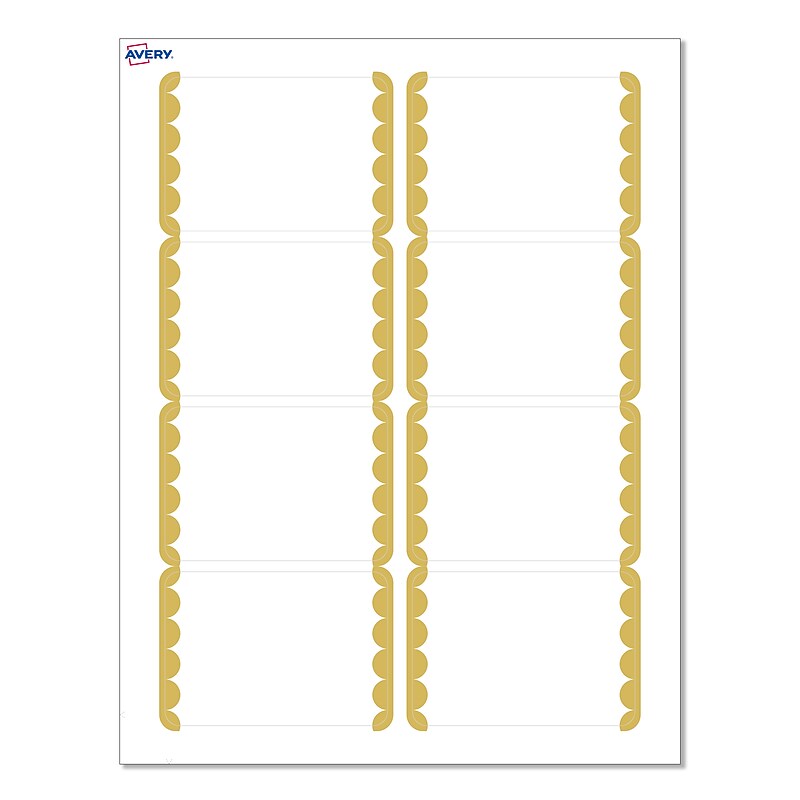Avery Laser/Inkjet Rectangle Multipurpose Labels, 2-1/3" x 3-3/8", White, 80/Pack (S00-EY3) image 1
