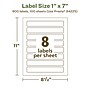 Avery EcoFriendly Laser/Inkjet Rectangle Multipurpose Labels, 1" x 7", White, 800/Box (94225)~#|#~9AD2C24A-3127-405D-BCB09743AB7A4CE9_sc7