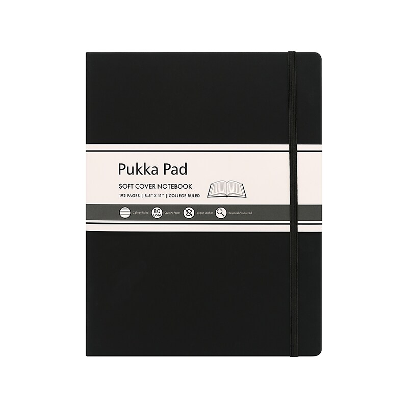 Pukka Pad Professional Notebooks, 8.5" x 11", College Ruled, 96 Sheets, Black (9942-SIG) image 1