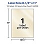 Avery Pearlized Ivory Rectangle Multipurpose Labels, 8.5" x 11", Ivory, 100/Box (94269)~#|#~9AD802FE-4B54-4AB6-A8C7A12F8E3D9CAA_sc7
