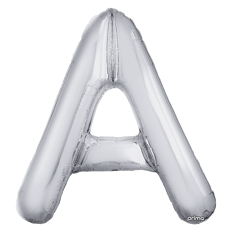 Party City 16" "A" Foil Balloon, Silver, 2/Pack (AM60050265-18) image 1