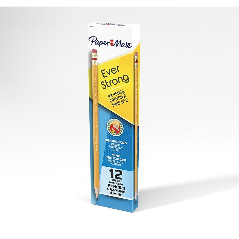 Paper Mate EverStrong Wooden Pencils, #2 Lead, 12/Pack (2047542) image 1