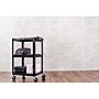 Luxor 3-Shelf Metal Mobile Utility Cart with Lockable Wheels, Black (UCMT1)~#|#~9ADEAB6E-1418-4BCC-A331576DF4DCDB1B_sc7
