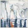 Amanti Art Sailboats In The Mist II by Dan Meneely Framed Canvas Wall Art Print, 30" x 30" (A42678299988)~#|#~9ADEBFF4-A448-486F-BC54AC18029CD5A4_sc7
