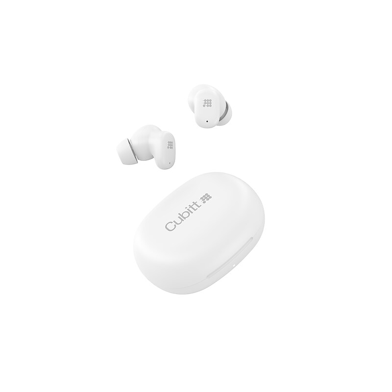 Cubitt Power Wireless Active Noise Canceling Earbuds, Bluetooth, Snow White (PWBUDS7) image 1