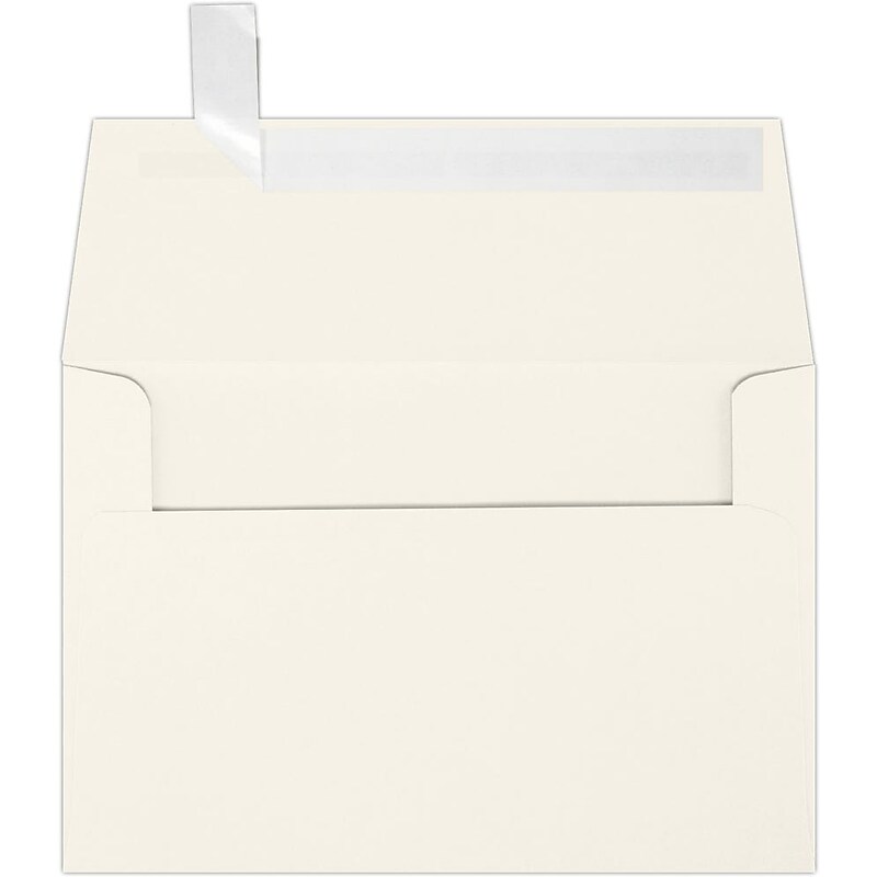 JAM Paper Self Seal Invitation Envelope 4 1/4" x 6 1/4", Natural, 50/Pack (4872-NPC-50) image 1