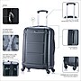 InUSA Pilot 24" Hardside Suitcase, 4-Wheeled Spinner, Black (IUPIL00M-COA)~#|#~9AE7D994-021A-4774-9629B51708EEDD48_sc7