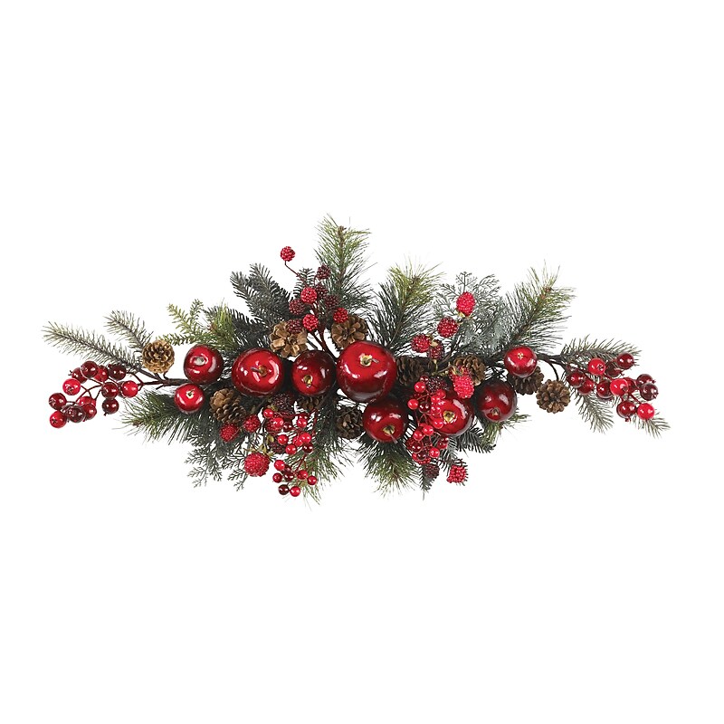 Nearly Natural 4678 30" Apple Berry Swag, Red image 1
