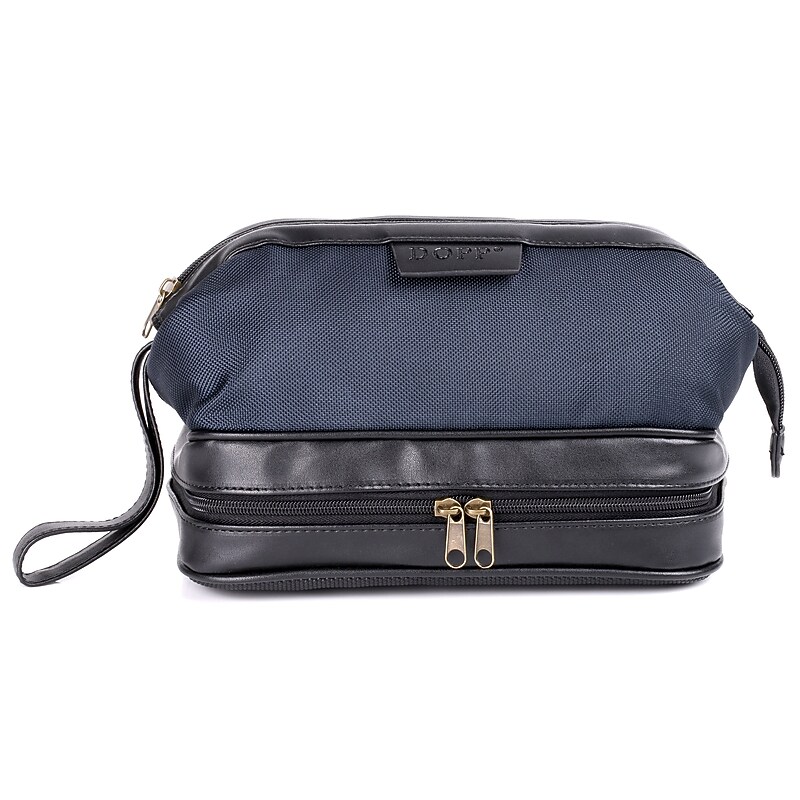 DOPP Business Class 10" Nylon Toiletry Bag, Water Resistant, Navy (06776.NV) image 1