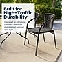 Flash Furniture Lila 28'' Square Table with 4 Rattan Stack Chairs, Black (TLH073SQ037BK4)~#|#~9AEE6E09-A6F2-4115-BEDF6124BE97579E_sc7