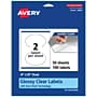 Avery Laser/Inkjet Multipurpose Oval Labels, 6" Dia, Glossy Clear, 100/Box (94057)~#|#~9AF0CA4B-1639-4F1F-8FAC5E68DD547CB3_sc7