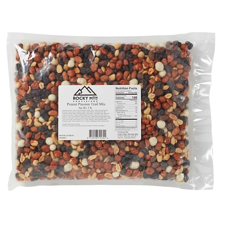 Mountain Manufacturing Peanut Passion Salted Roasted Trail Mix, 80 oz., 4/Carton (92841) image 1