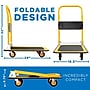 Mount-It! Foldable Flatbed with Swivel Wheels, 330 lb. Capacity, Black/Yellow (MI-920)~#|#~9AF76C55-15B6-4D2B-B379DEC9B3ACE3FB_sc7