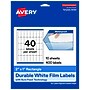 Avery Rectangle Laser/Inkjet Multipurpose Labels, White, 40 Labels/Sheet, 10 Sheets/Pack (19479311251)~#|#~9AF8EBD5-1CC3-442E-AC36EC9688147265_sc7