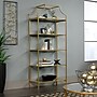 Sauder International Lux 71"H 5-Shelf Bookcase, Satin Gold (421434)~#|#~9AFC6C52-04EB-4498-9815D73E2BE41AC9_sc7
