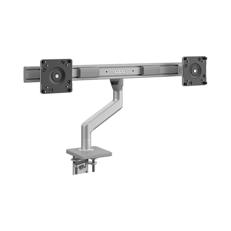 Humanscale M8.1 Adjustable Dual Monitor Arm, Up to 28" Monitors, Silver (M82CGS) image 1